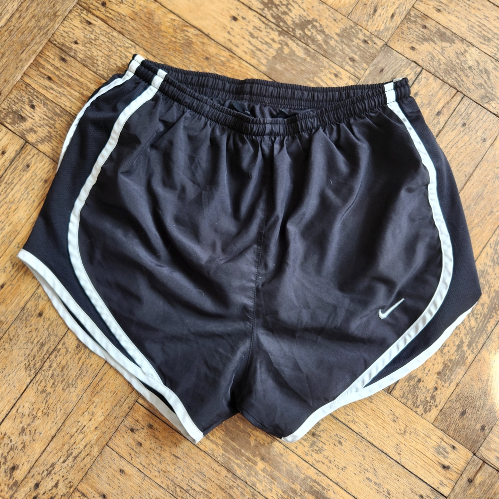Nike Black and White Dri-FIT Athletic Shorts